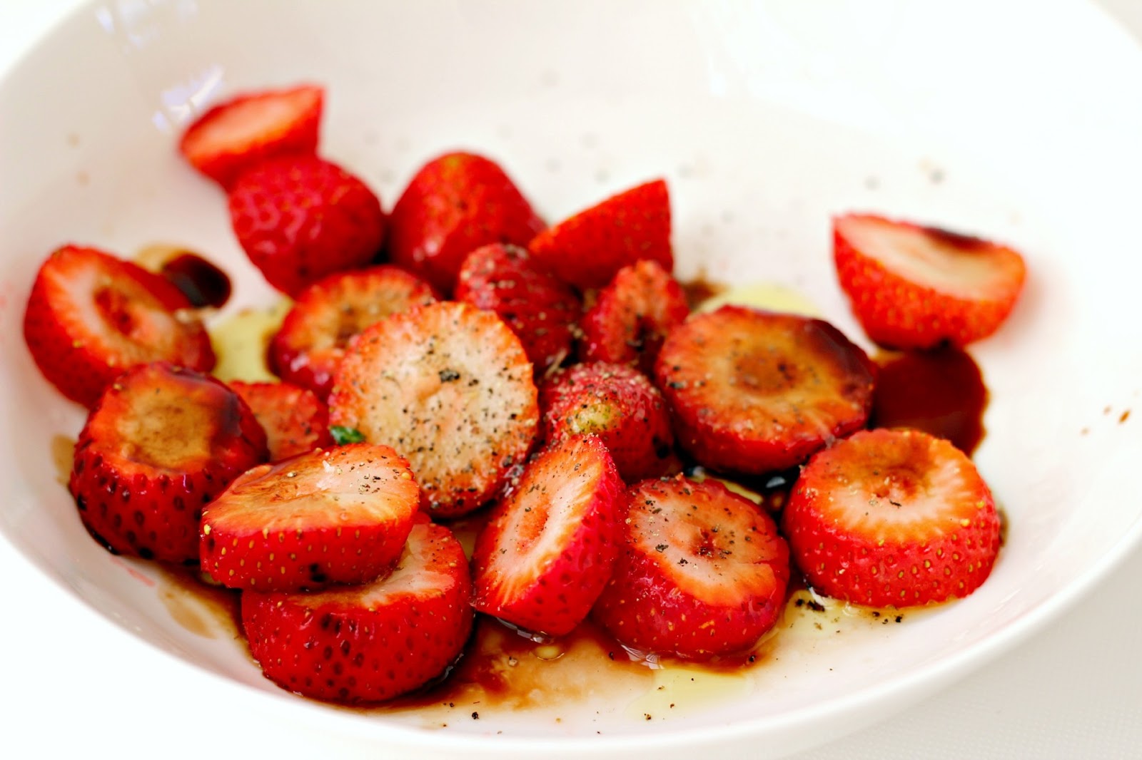 Milk and Honey Strawberry Salad with Salami and Haloumi