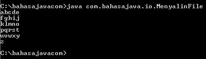 Menyalin file text Java
