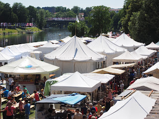 Festival by river