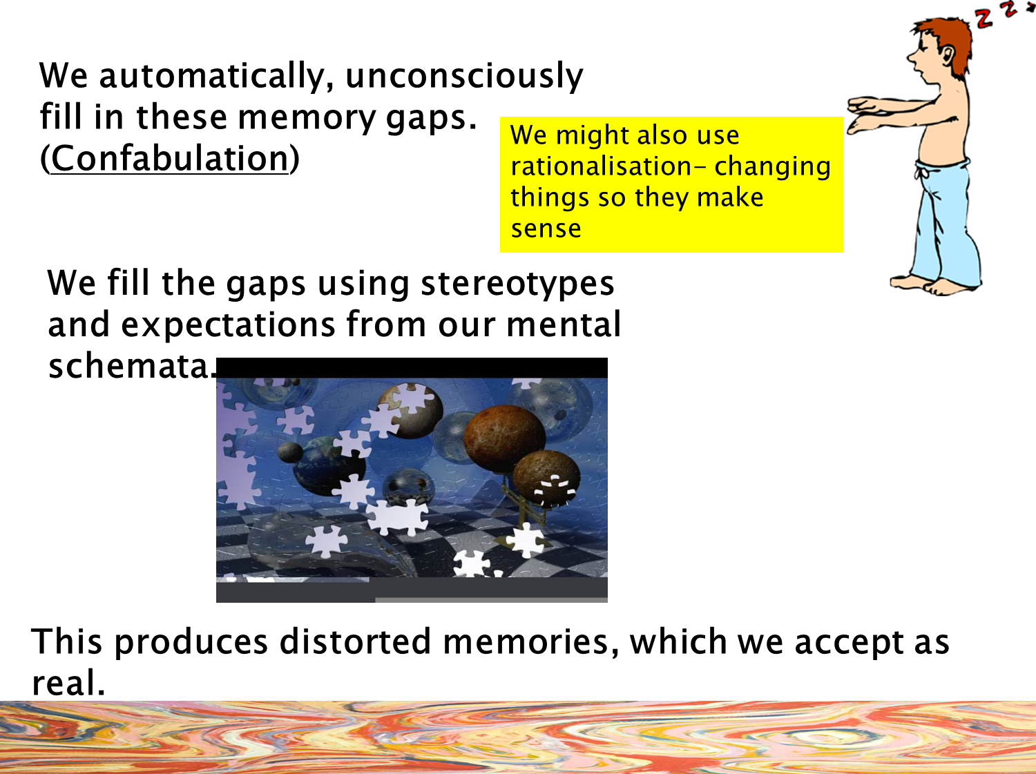 Home Learning Reconstructive memory