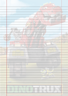 Folha Papel Pautado do Dinotrux em PDF para imprimir na folha A4 Folha Papel Pautado do Dinotrux em PDF para imprimir na folha A4