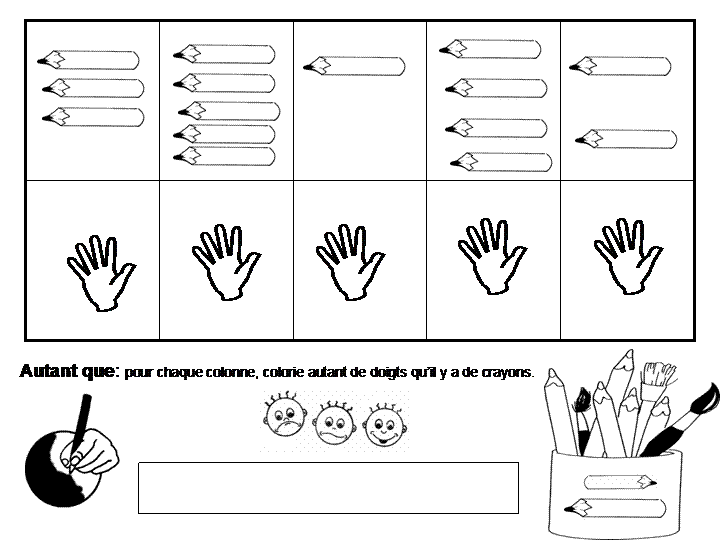 Maternelle Autant que avec des crayons