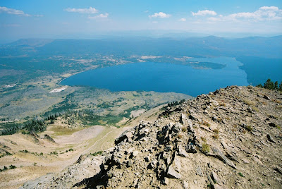 View of Heart Lake from Mount Sheridan in Yellowstone National Park