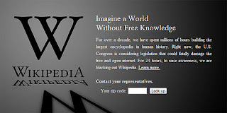 wikipedia blackout SOPA and PIPA