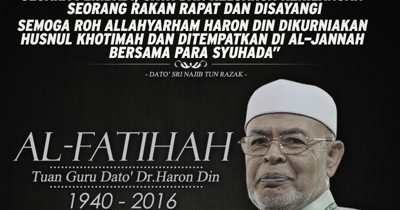 Penangkini Biodata Tuan Guru Allahyarham Tuan Guru Dato Dr Haron Din