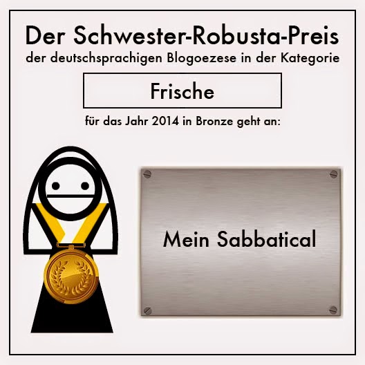 Danke allen, die für "Mein Sabbatical" gestimmt haben!