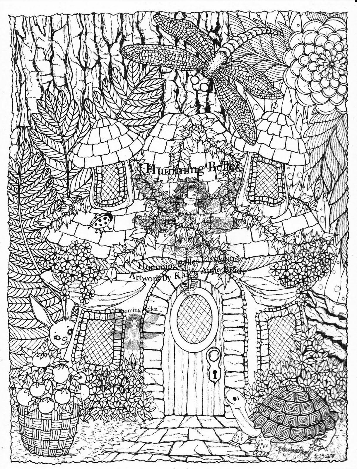 fairy garden coloring pages - photo #18