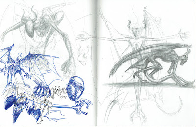 Early night-gaunt sketches.