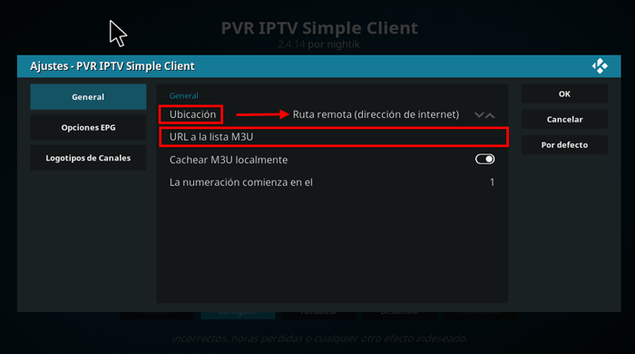 Kodi: Cómo Configurar PVR - Iptv List M3U – [Ver canales de TV en vivo]
