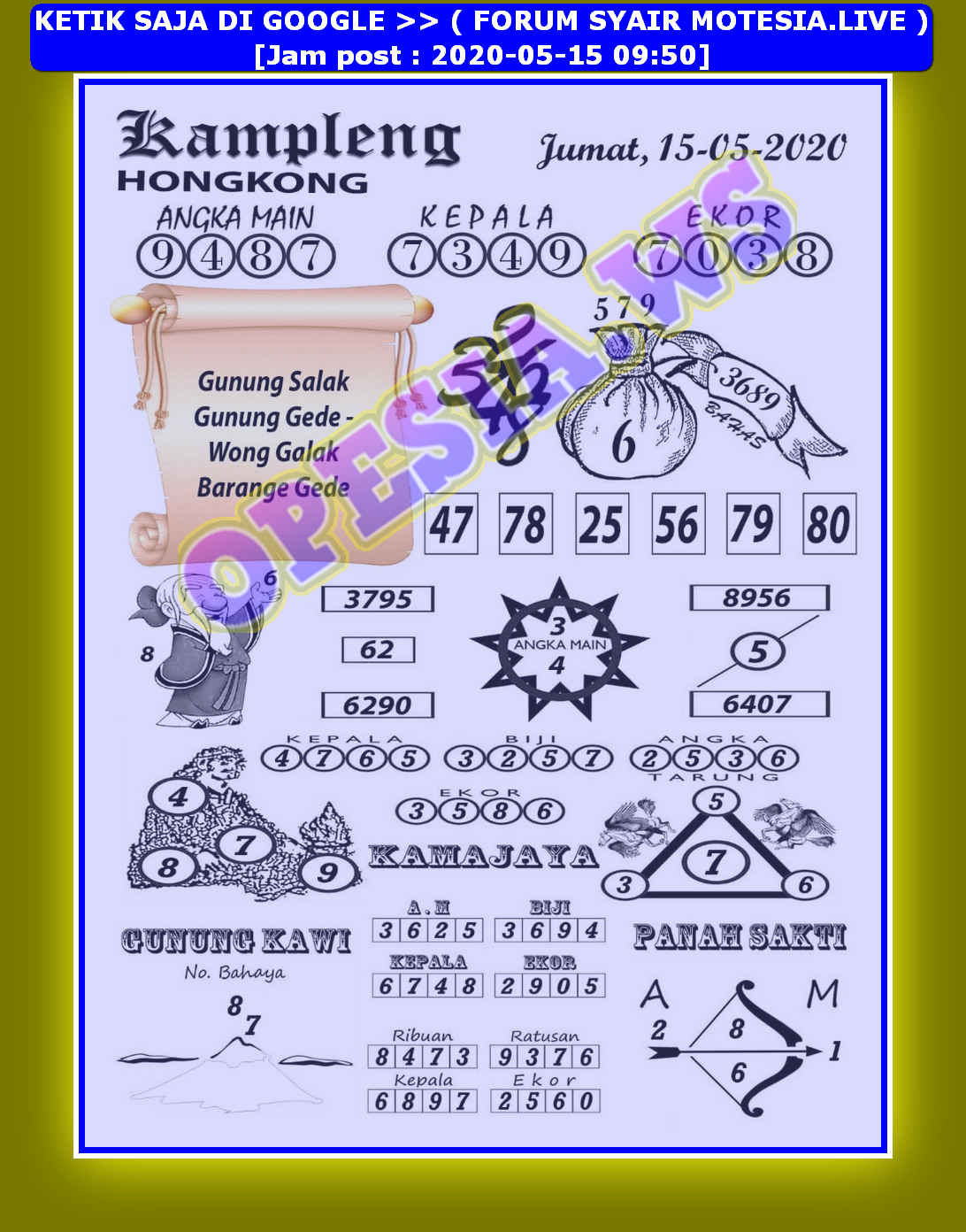1 New Message Kode Syair Hongkong 15 Mei 2020 Forum Syair Togel Hongkong Singapura Sydney
