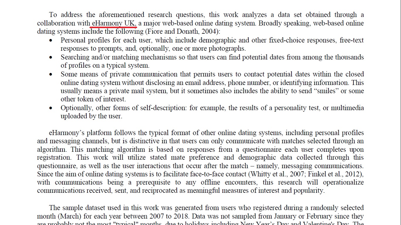 What is eharmony like image