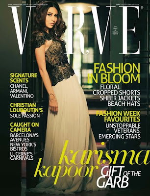 Karisma Kapoor on the cover page of Verve Magazine