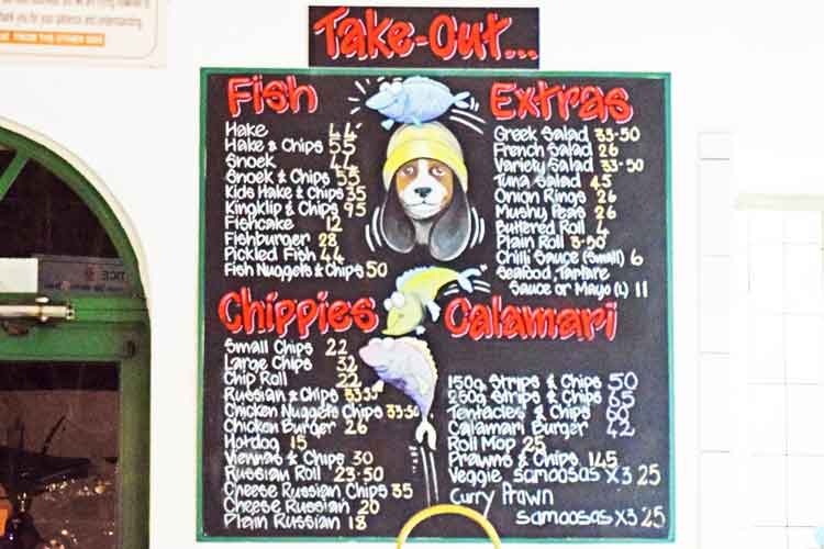 . Tasting and overnight at Simonstown's Lord Nelson Inn; Fish & chips