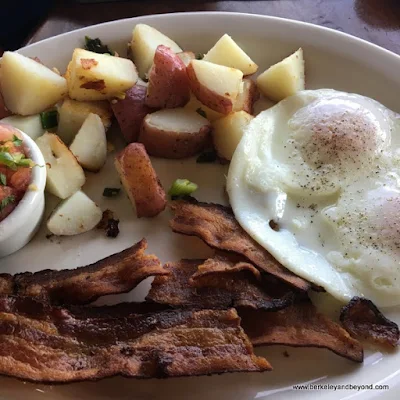 bacon and eggs at Dorn's Original Breakers Cafe in Morro Bay, California