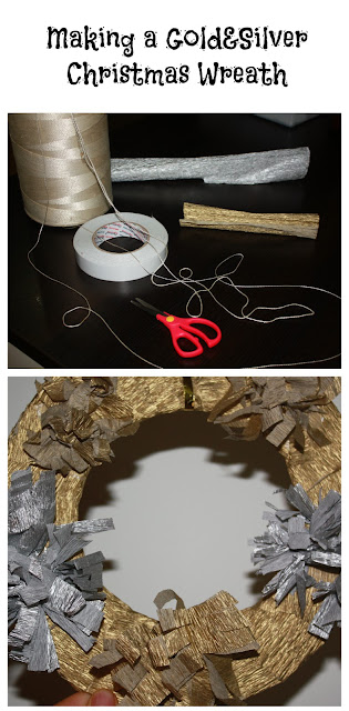 Gold & Silver Christmas Wreath #Craft