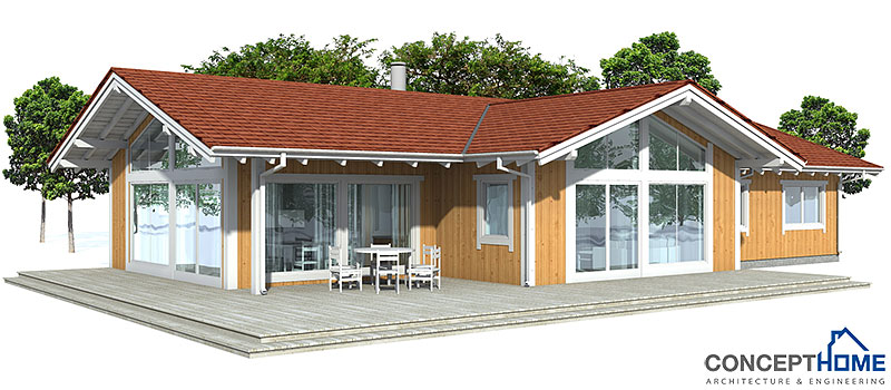 Contemporary House Plans: Affordable Small House Plan CH128