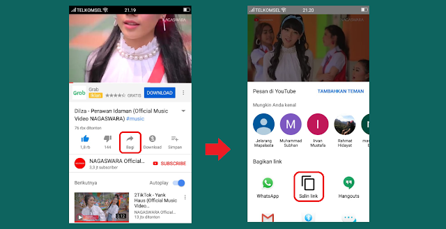 url youtube untuk Smartphone Android dan iPhone