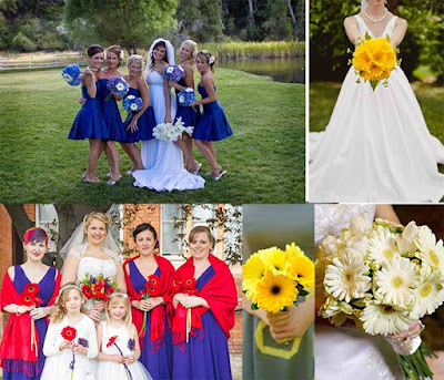bergera wedding bouquets in varies colors
