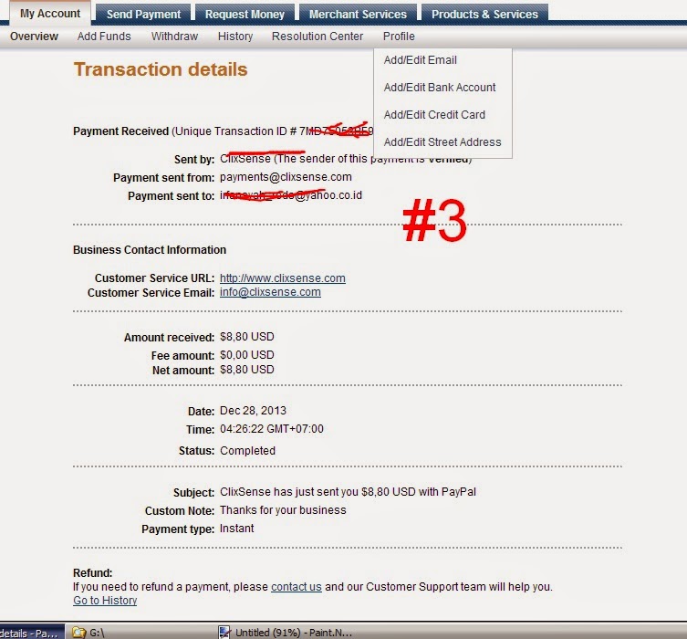 Bukti Pembayaran Clixsense Yang Tak Pernah Scam