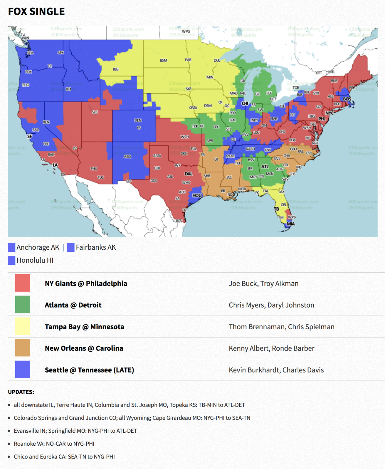 PACKERVILLE, U.S.A. NFL Week 3 TV Maps