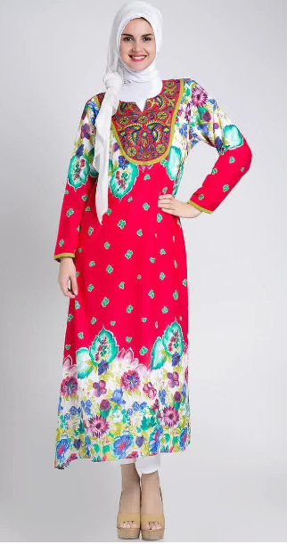 Foto Gambar Model Baju Hamil Batik Muslim Simple Murah 