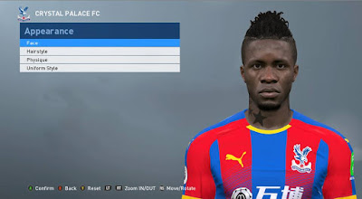 PES 2017 Faces Wilfried Zaha by ABW_FaceEdit