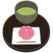 茶菓子とお茶のイラスト