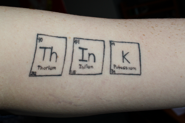 Atheist Tattoo Periodic Table Of Elements Thorium Year Of