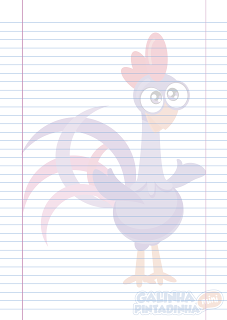Folha Papel Pautado do Galo Carijo mini em PDF para imprimir na folha A4 Folha Papel Pautado do Galo Carijo mini em PDF para imprimir na folha A4