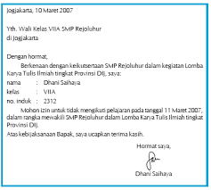 Contoh Surat Pribadi Untuk Guru