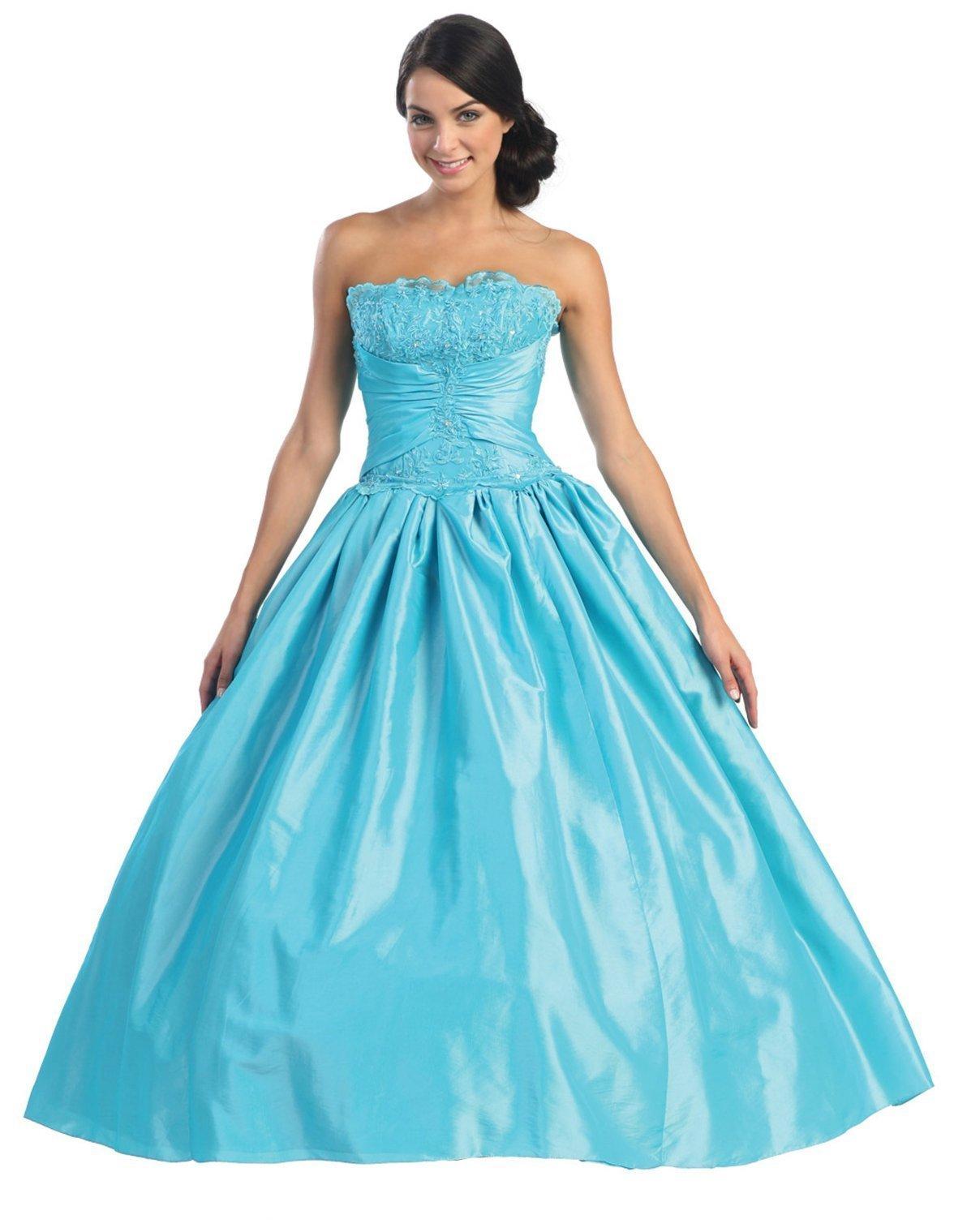 turquoise formal wear