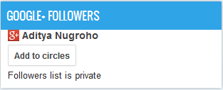 Widged Google + Followers, Followers list is private