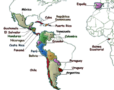 Trabandolenguas: Países donde se habla Español