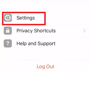 iPhone settings for Facebook app