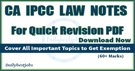 IPCC Law Notes