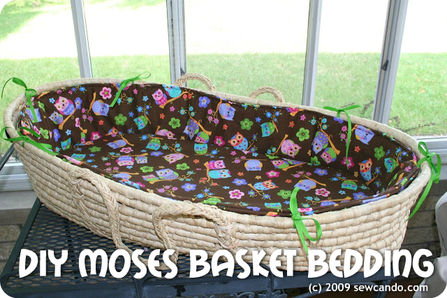 Sew Can Do: Moses Basket Redo - Bedding Tutorial