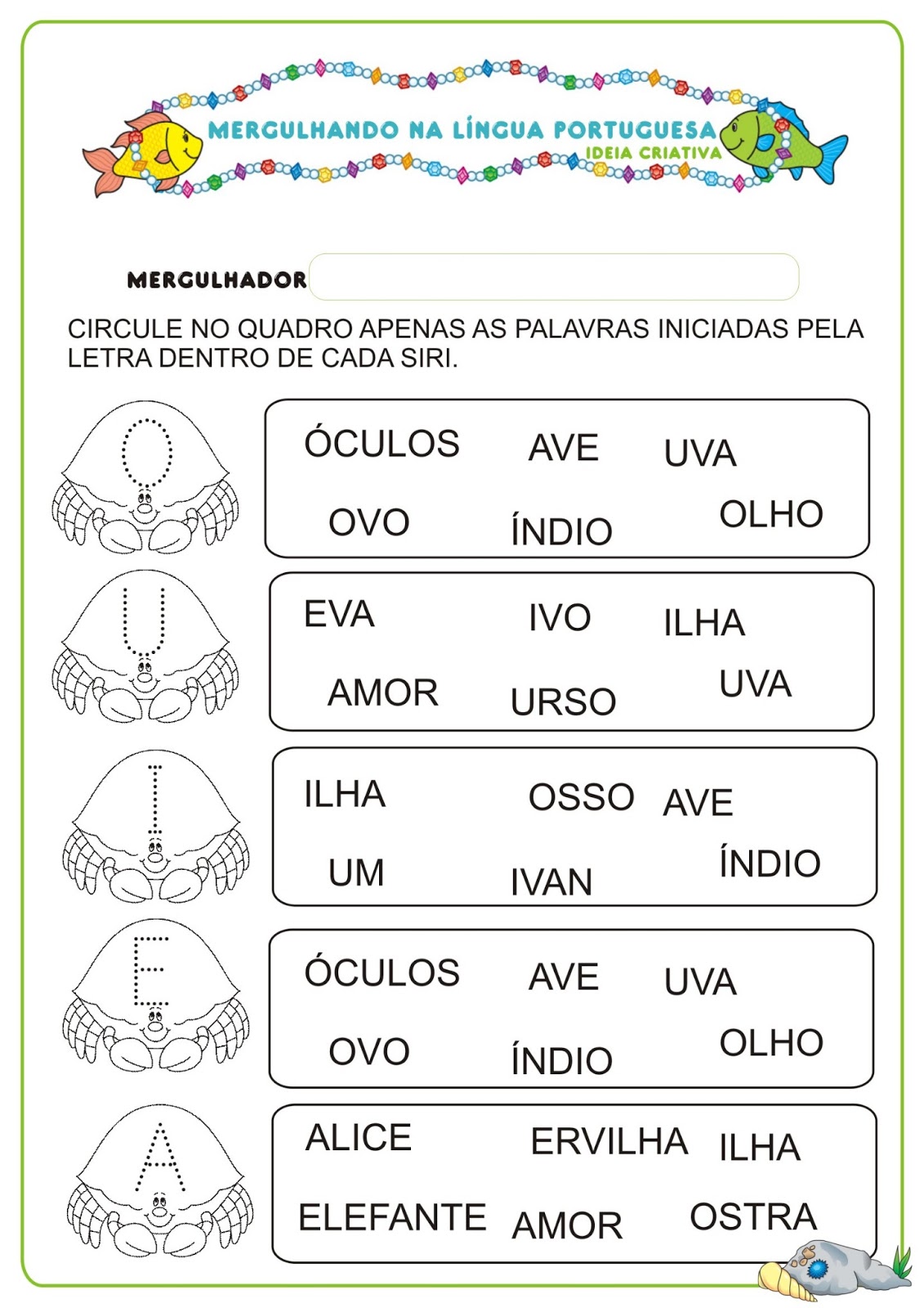 Caderno de Atividades Língua Portuguesa Projeto no Fundo do Mar grátis para imprimir Caderno de Atividades Língua Portuguesa Projeto no Fundo do Mar grátis para imprimir