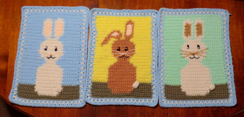 crocheted rabbits