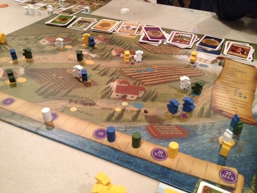 Viticulture game board mid-play