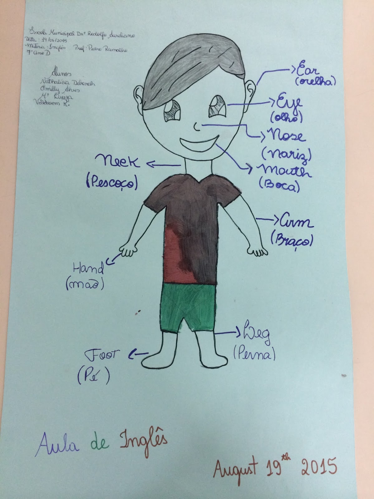 Partes Do Corpo Em Inglês Com Pronuncia