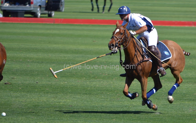 Great action shot just after the ball was hit with the mallet