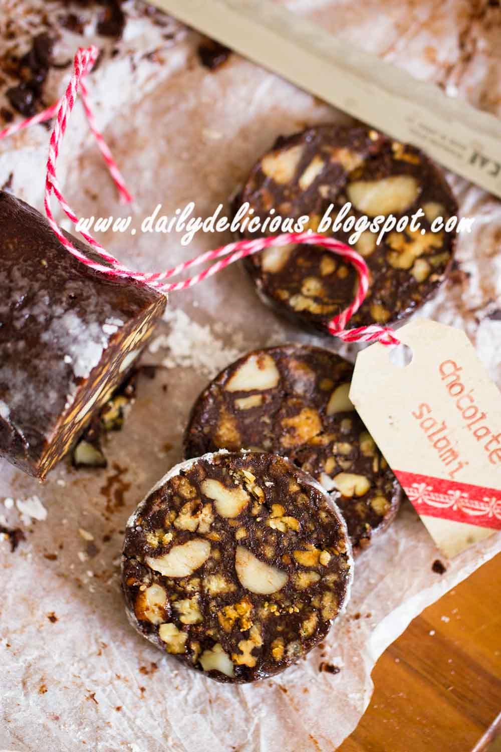 dailydelicious Chocolate Salami Easy chocolate treat