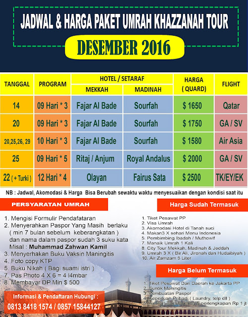 Paket umroh Desember Paket umroh Desember