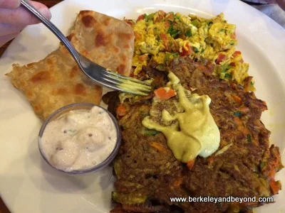 Indian Brunch plate at Venus restaurant in Berkeley, California