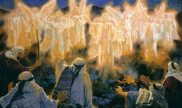 Resultado de imagen para imagenes de los angeles anunciando el nacimiento de jesus