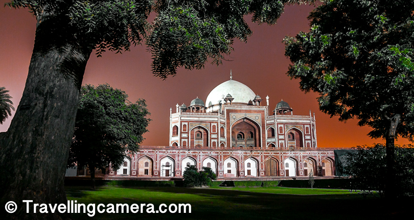 Above photograph shows Humayun's Tomb which is exactly like Taj Mahal, but red stone is used to build this one and it's relatively small in comparison to the Taj.   Let me share some quick facts about Heritage sites in Delhi. Delhi has lot of Heritage sites but above mentioned are only 'World heritage Sites' in Delhi. Apart from these 3, some of the other heritage sites are listed in the bottom of this post.