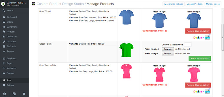 Dashboard Shopify Dashboard Shopify