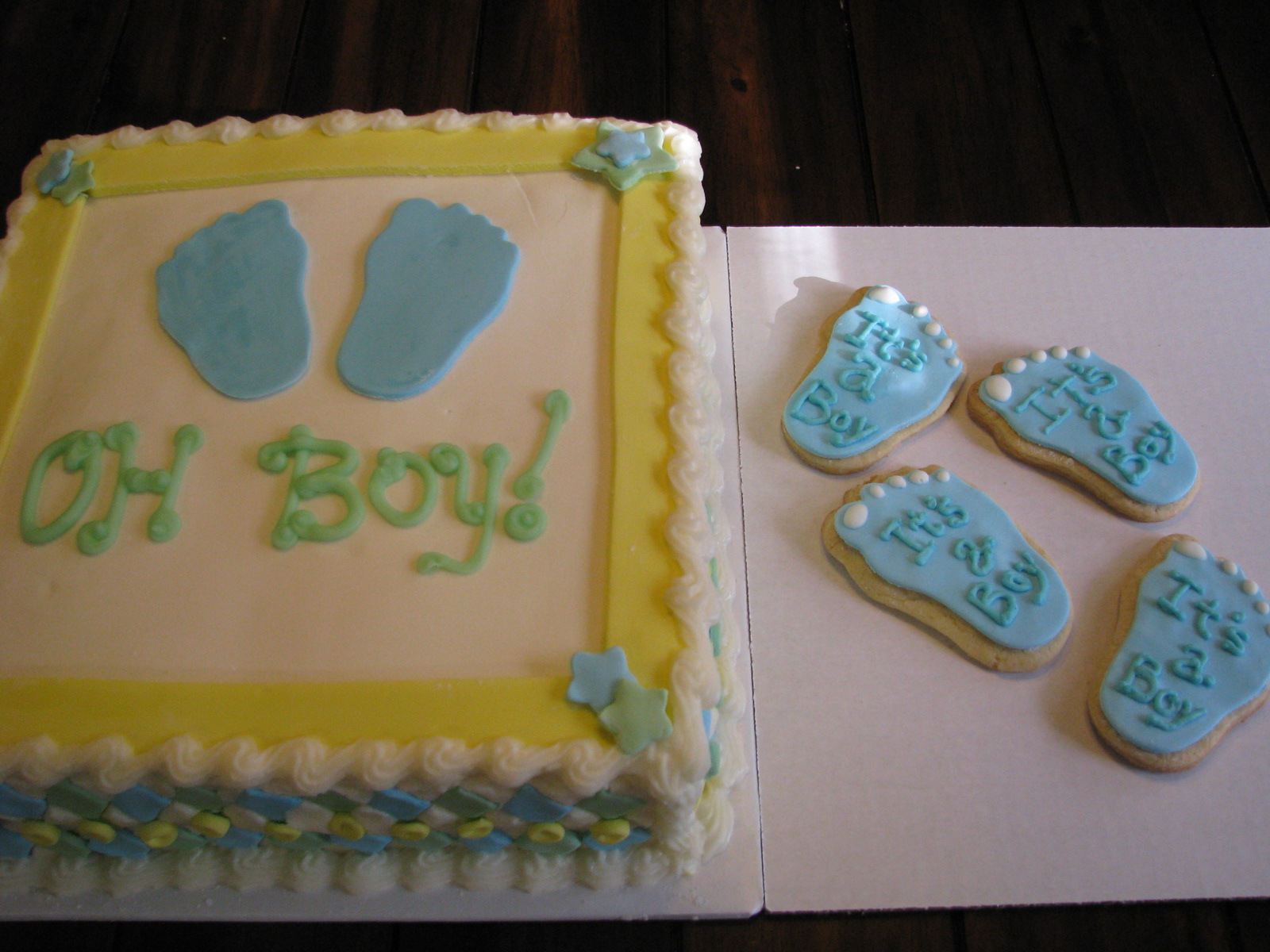 Cakes by Erine Footprint Cake and Cookies