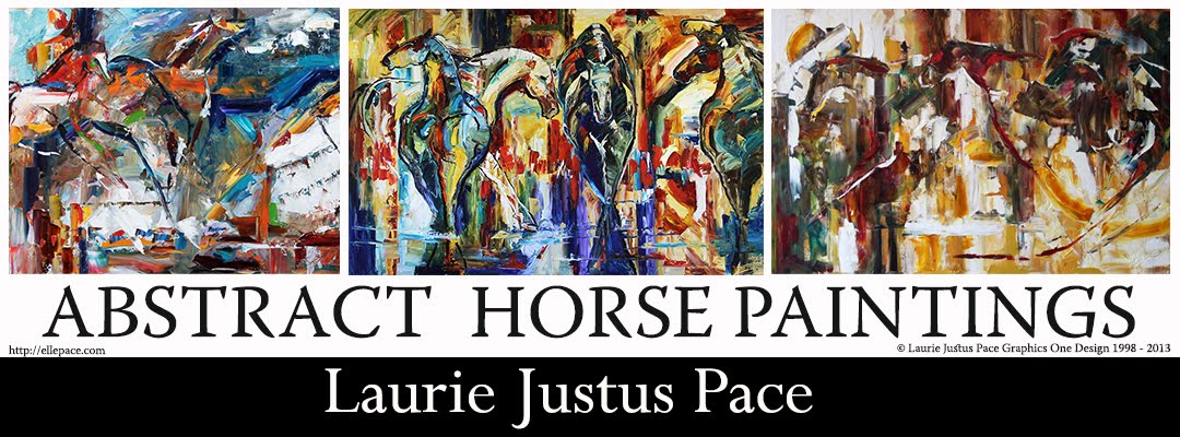 Abstract Horse Painting by Laurie Pace