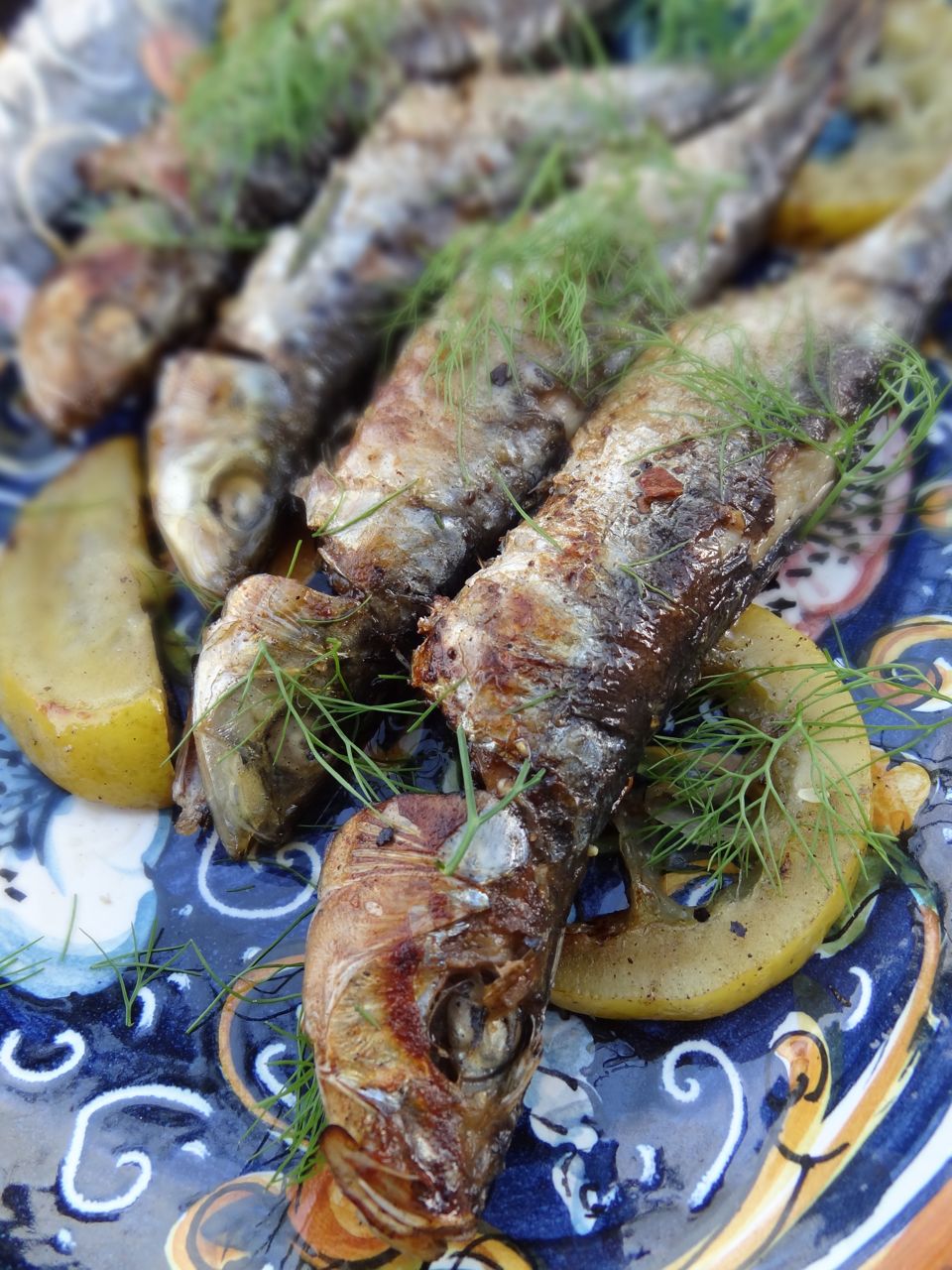 Scrumpdillyicious Grilled Fresh Sardines with Lemon & Herbs